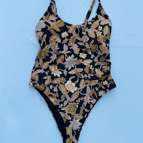 Tigerlily Soraya Stevie Ebony Floral Swim Bathing Suit - Picture 4 of 5